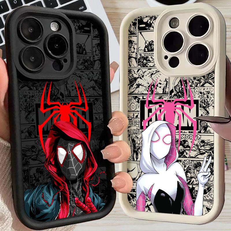 Phone Cases For Iphone 12 Pro Max - スパイダーマン マイルズ・モラレス グウェン マーベルコミックスケース Apple iPhone