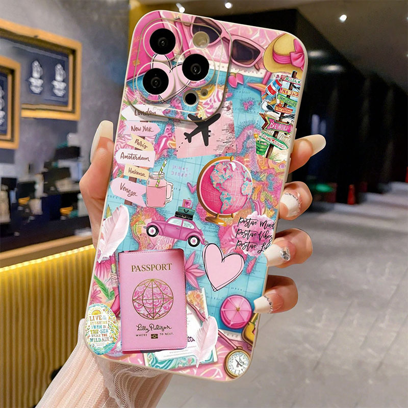 Phone Cases Aviation - 旅行飛行機プリントマット加工耐衝撃スマホケース iPhone 17 16 15 14