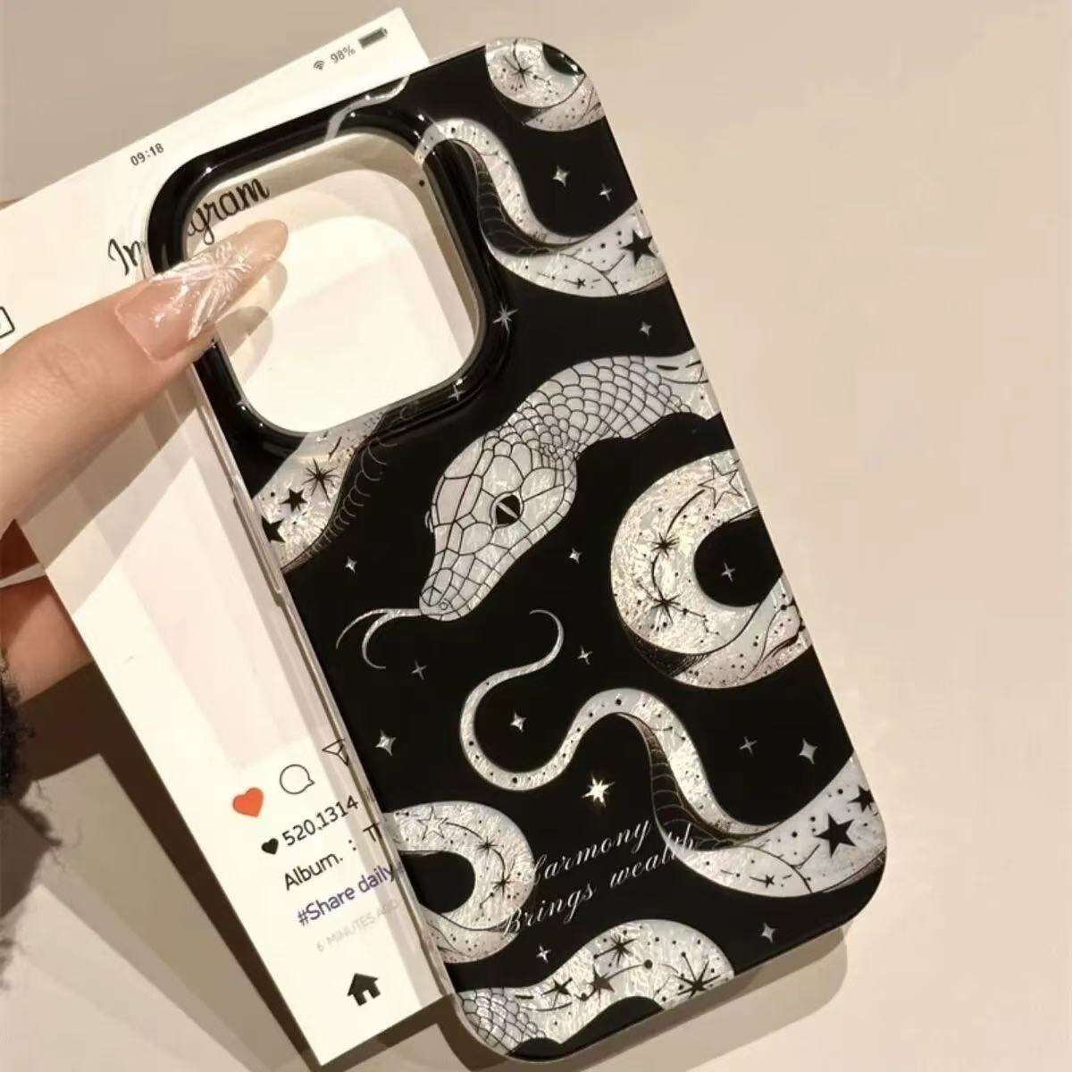 Phone Cases Oppo - ホロースターラインスネーク電話ケース、Oppo Realme用テクスチャカバー、c65、c63、c67、c55、c53、13、12、11、10、8、c35、c33、c31 c20、4g、5g、ファッション