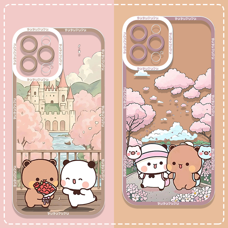 Phone Cases A14 Samsung - かわいいBUBU DUDUカップルクリアスマホケース、Samsung Galaxy A55 A54 A53
