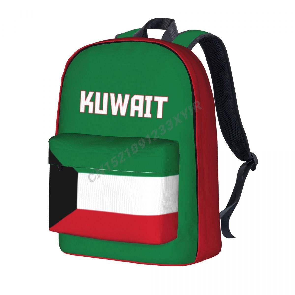 Phone Cases Kuwait - ユニセックスバックパック クウェート国旗 クウェート人ステッチ スクールバッグ メッセンジャーバッグ ケース