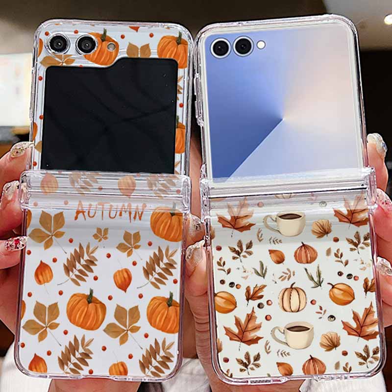 Phone Cases Z Fold 6 - 秋の紅葉柄スマホケース Samsung Galaxy Z Flip 7