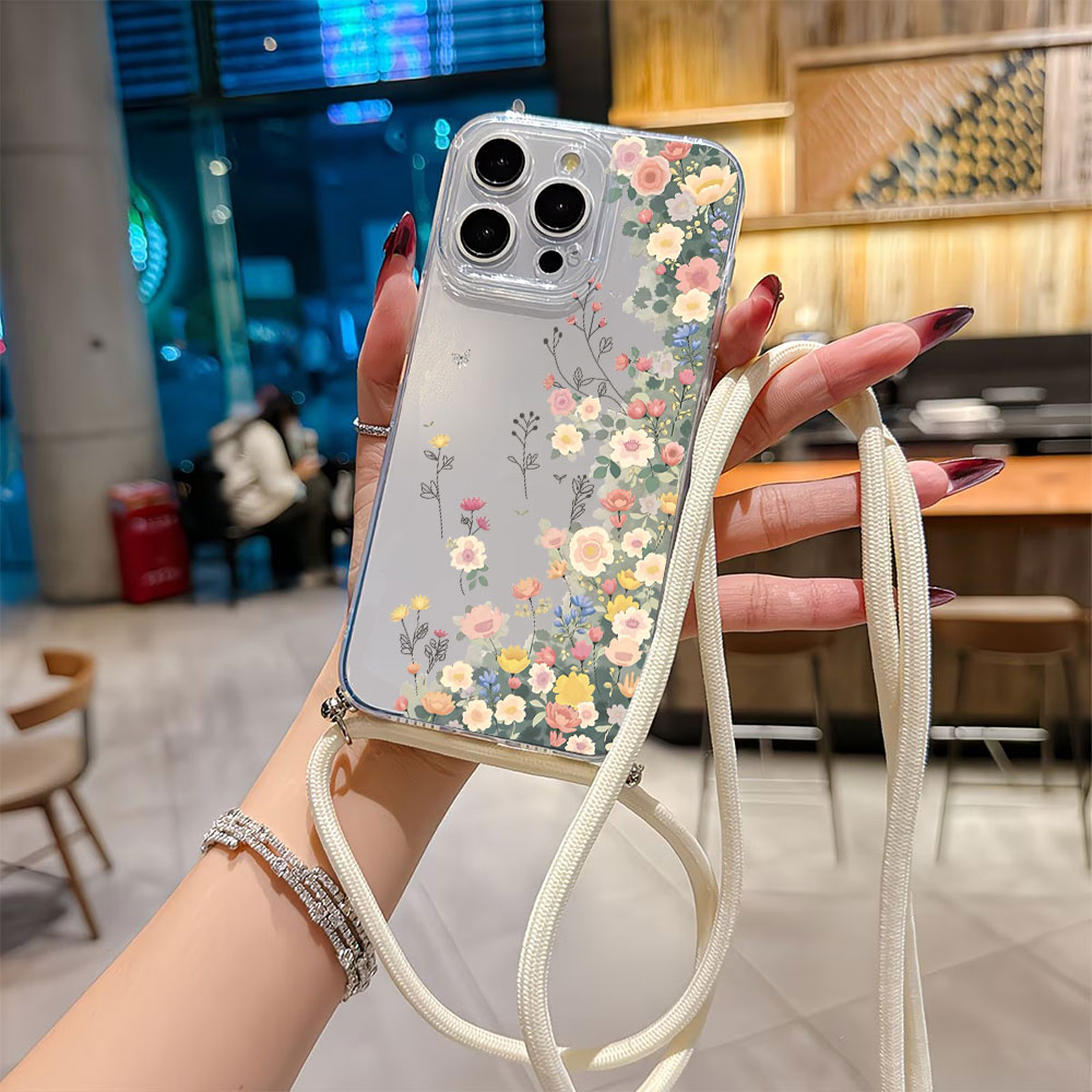Phone Cases Protective - クロスボディランヤードストラップ付きスマホケース iPhone 17 16 15 14