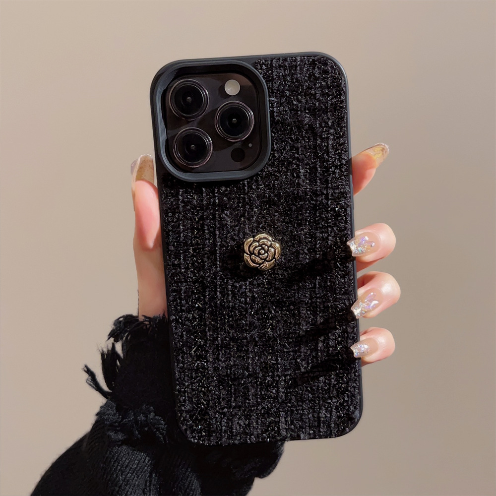 Phone Cases Luxury - 高級3Dゴールデンカメリアフラワー柄スマホケース iPhone 17 Air 16 15