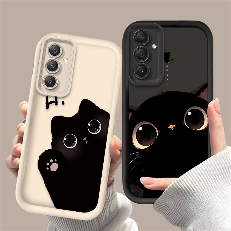 Phone Cases A14 Samsung - 素敵な大きな目の猫のスマホケース Samsung Galaxy A54 A05 A05S