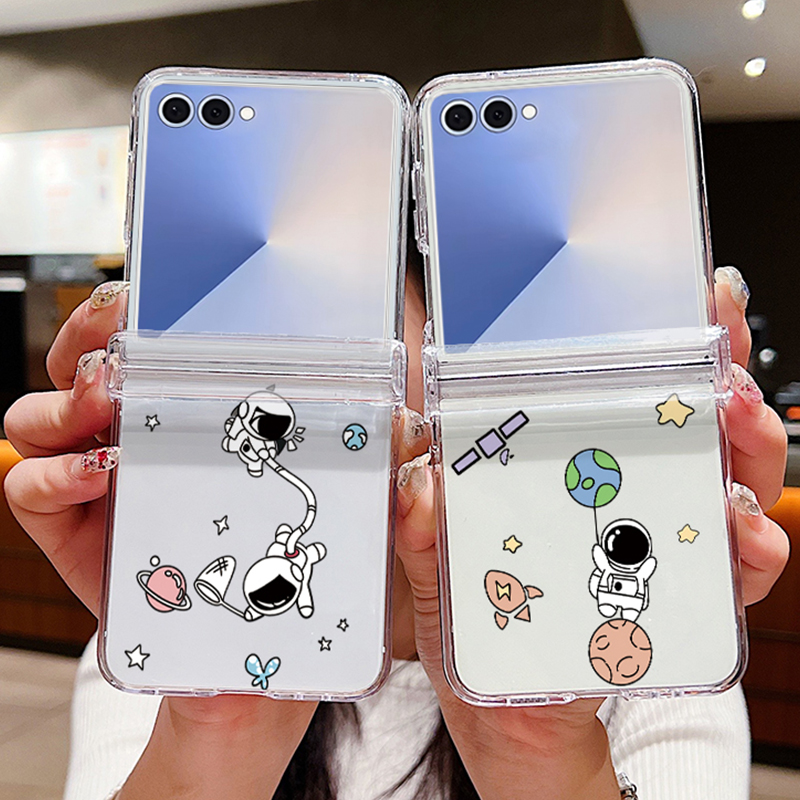 Phone Cases Z Fold 6 - 宇宙飛行士柄折りたたみ式スマホケース Samsung Galaxy Z Flip 7