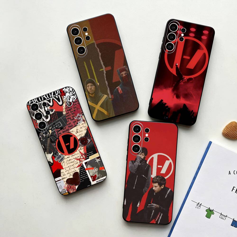 Phone Cases Aviation - バンドT-Twenty One P-PILOTSスマホケース Samsung S25,S24,S21,S22,S23,S30,Ultra,S20,Plus,Fe,Note,10,9,5G対応 ブラックカバー