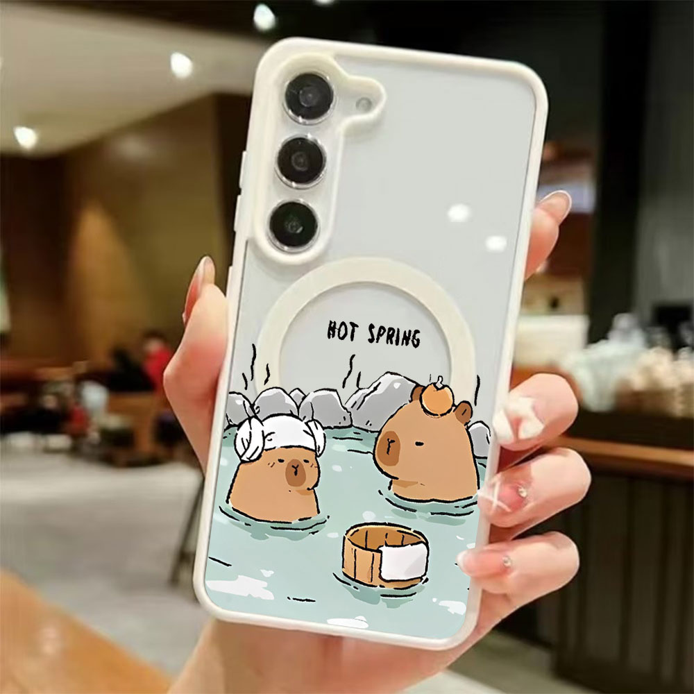 Phone Cases Samsung S25 Fe - カラートランスペアレント磁気吸着スマホケース Samsung Galaxy S26 S25 S24