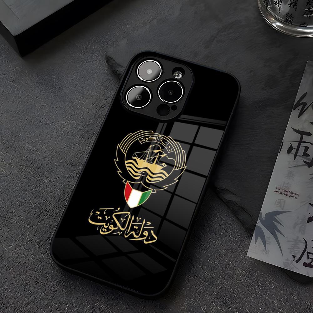 Phone Cases Kuwait - クウェート国旗地図柄スマホケースガラス製 iPhone 12 17 15 14