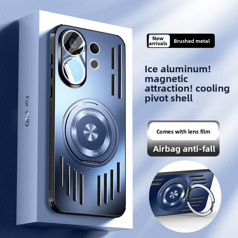Heat Dissipation Case - VIVO X200 FEケース 新型アイスアルミ放熱磁気ブラケット付き耐衝撃カバー VIVO S30