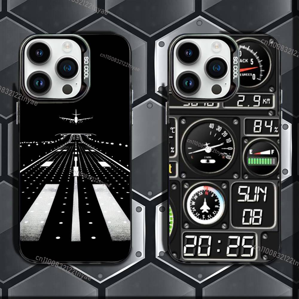 Phone Cases Aviation - 航空機飛行機計器風スマホケース iPhone 17,16,15,14,13,12,11 Pro Max Plus対応