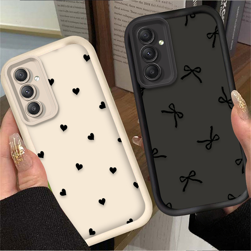 ブラックラブハートボウノットケース Samsung Gala - Phone Cases A14 Samsung のレビューと価格