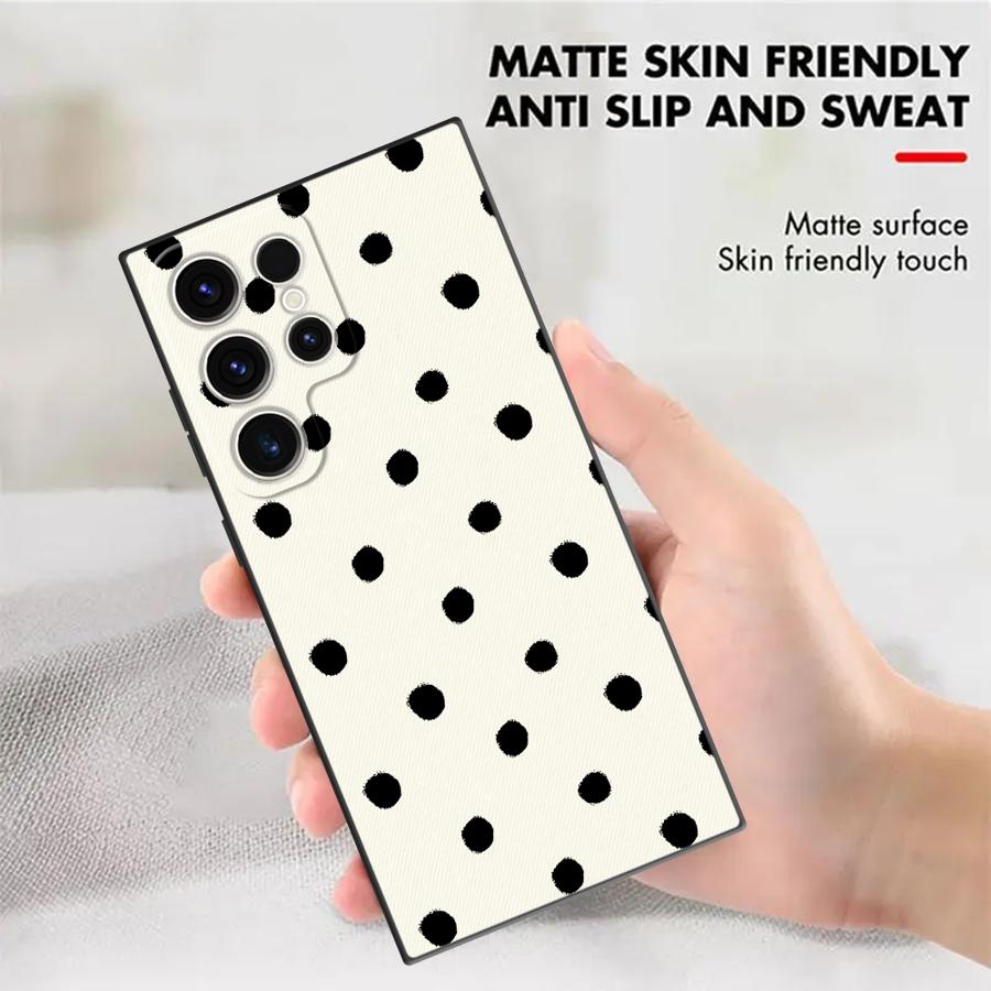 レトロな水玉模様のスマホケース、Samsung Galaxy - Phone Cases Samsung S25 Fe のレビューと価格