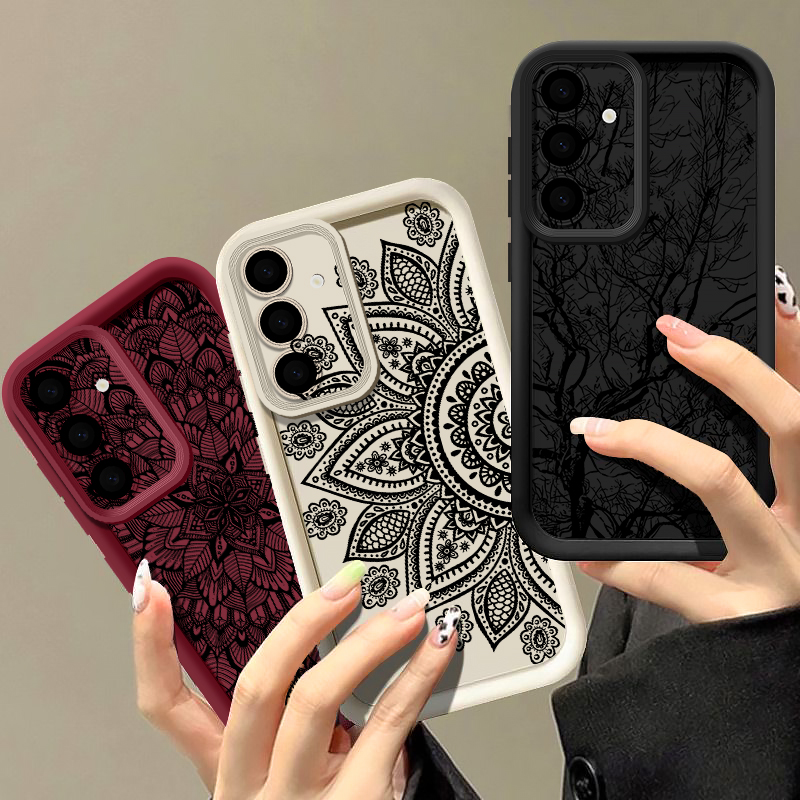 レトロな花柄トーテムパターンケース Samsung Gala - Phone Cases A14 Samsung のレビューと価格
