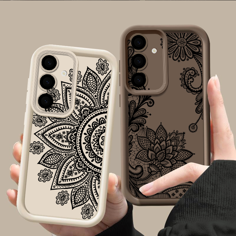 レトロな花柄トーテムパターンケース Samsung Gala - Phone Cases A14 Samsung のレビューと価格