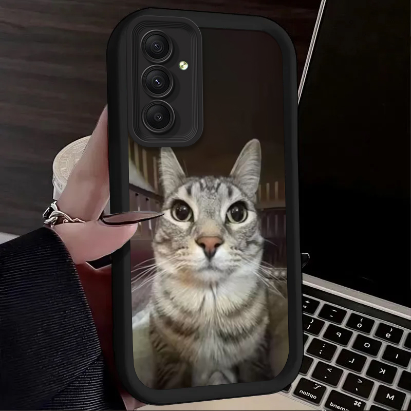 流行の猫が喫煙しているデザインのスマホケース Samsung - Phone Cases A14 Samsung のレビューと価格