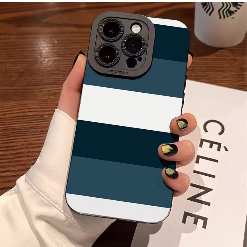 青と白のストライプ柄スマホケース Samsung Galax - Phone Cases Samsung S25 Fe のレビューと価格