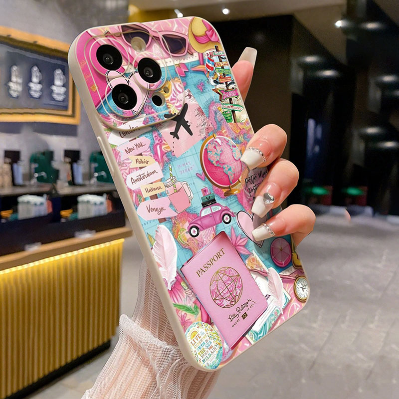 旅行飛行機プリントマット加工耐衝撃スマホケース iPhone - Phone Cases Aviation のレビューと価格
