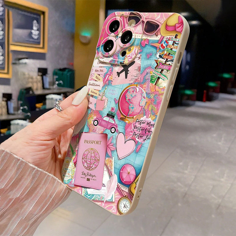 旅行飛行機プリントマット加工耐衝撃スマホケース iPhone - Phone Cases Aviation のレビューと価格