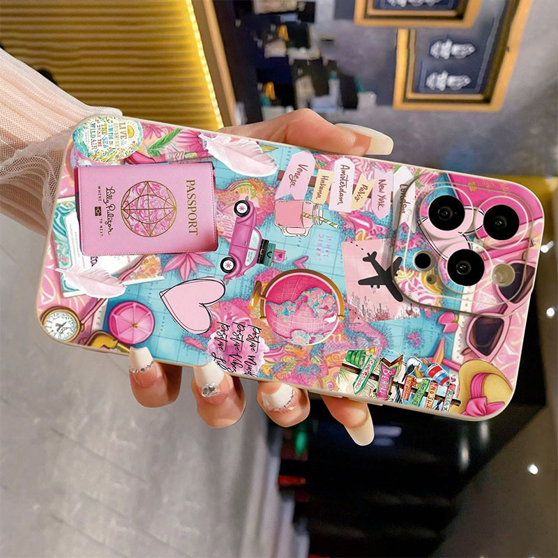 旅行飛行機プリントマット加工耐衝撃スマホケース iPhone - Phone Cases Aviation のレビューと価格