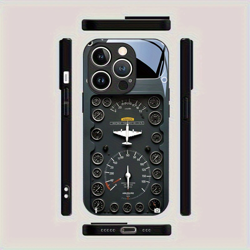 レトロな航空要素をあしらったガラス製スマホケース、Samsu - Phone Cases Aviation のレビューと価格