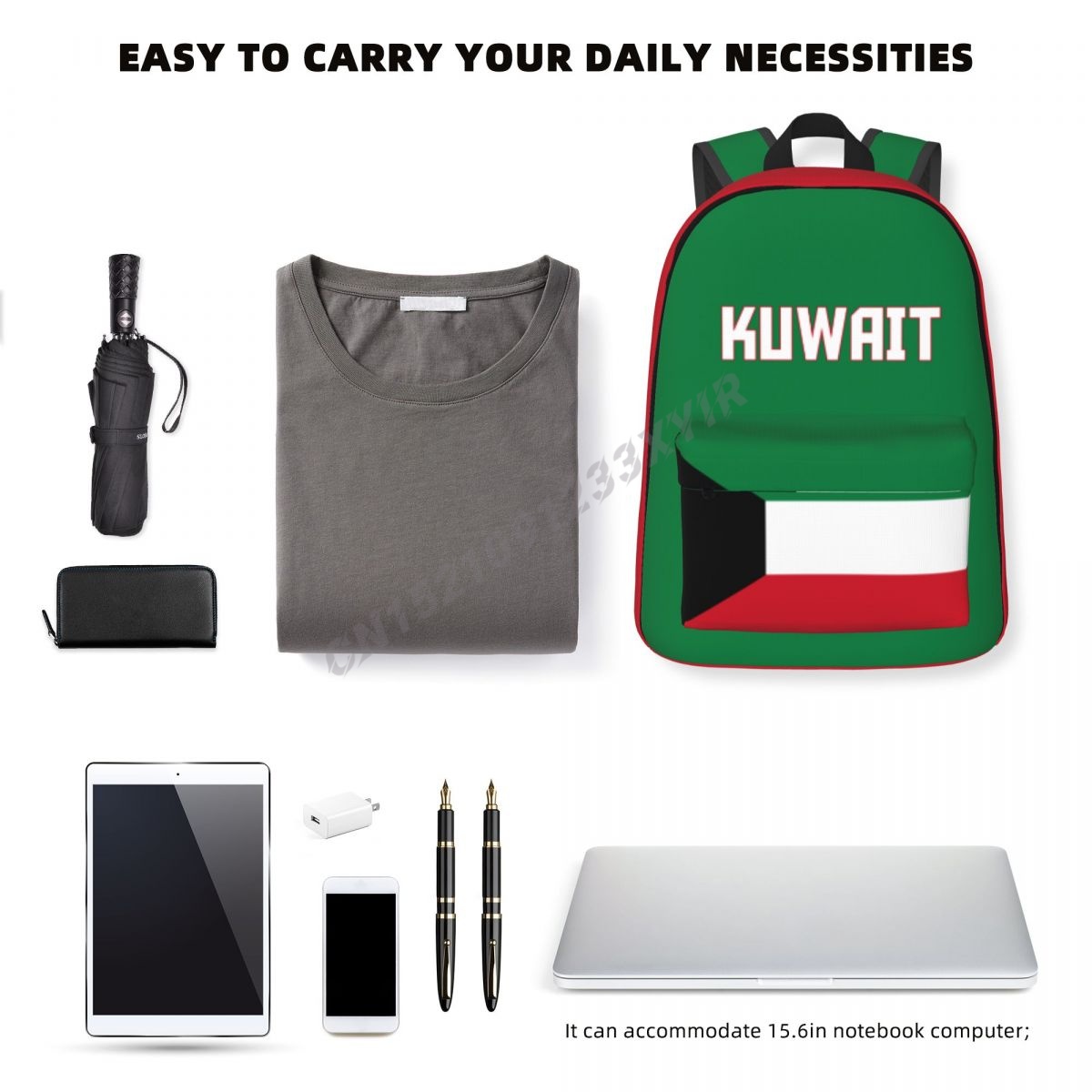 ユニセックスバックパック クウェート国旗 クウェート人ステッ - Phone Cases Kuwait のレビューと価格