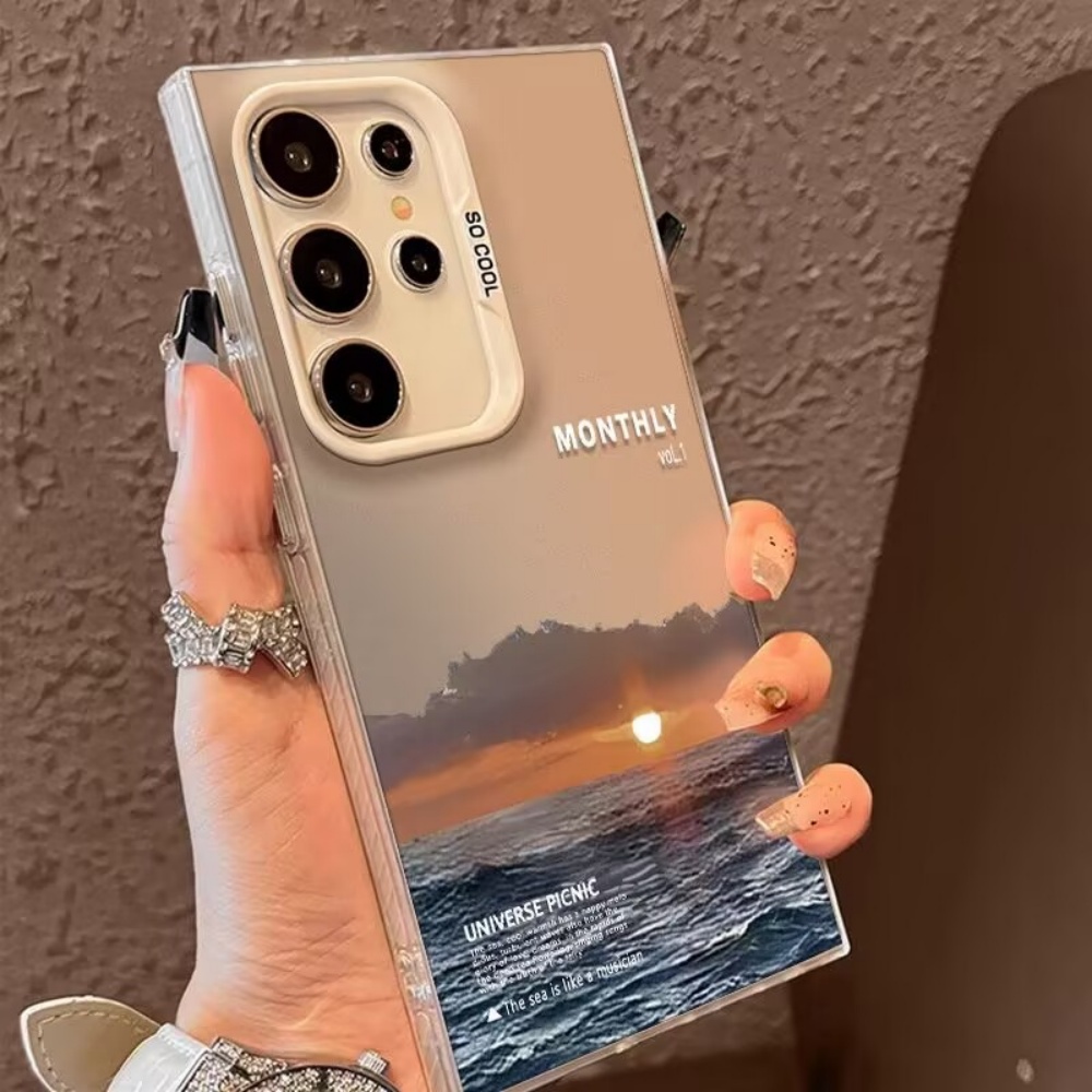 夕焼けをテーマにした海の風景フロスト加工スマホケース Sam - Phone Cases Samsung S25 Fe のレビューと価格