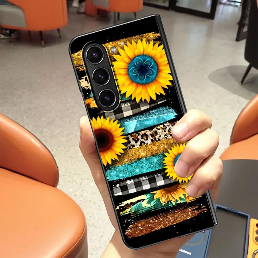 ゼブラストライプひまわりバックフォンカバーケース Samsu - Phone Cases Z Fold 6 のレビューと価格
