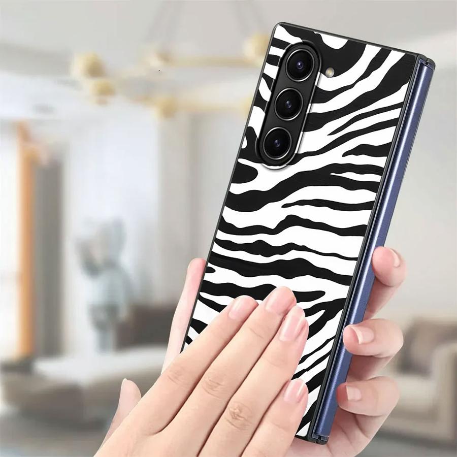 ゼブラストライプひまわりバックフォンカバーケース Samsu - Phone Cases Z Fold 6 のレビューと価格