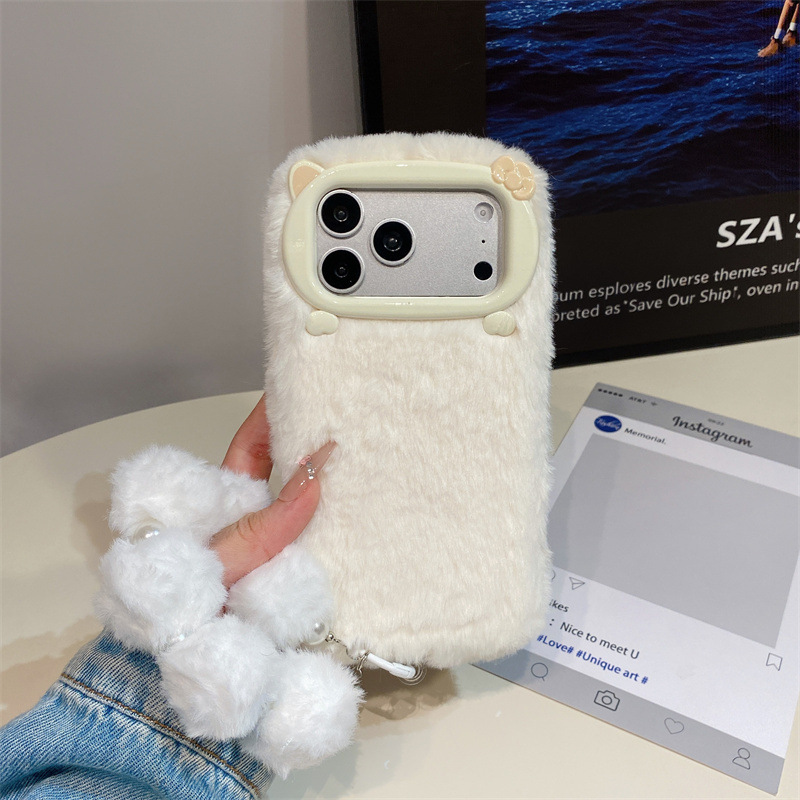 高級感のある無地のファー素材のプラッシュフォンケース iPh - Phone Cases Luxury のレビューと価格