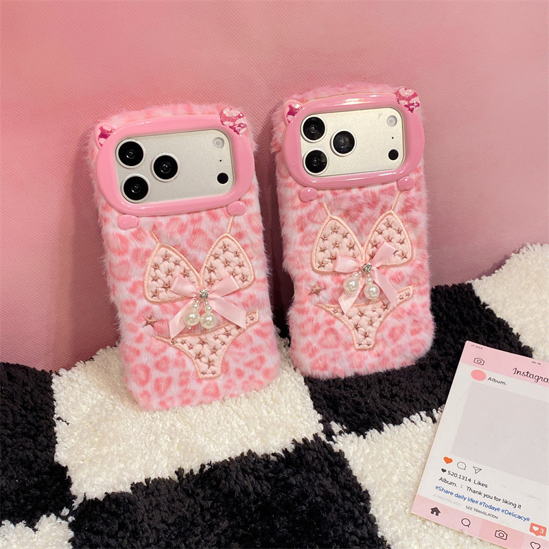 高級感のあるレオパード柄ビキニプリントのぬいぐるみ風スマホケ - Phone Cases For Iphone 12 Pro Max のレビューと価格