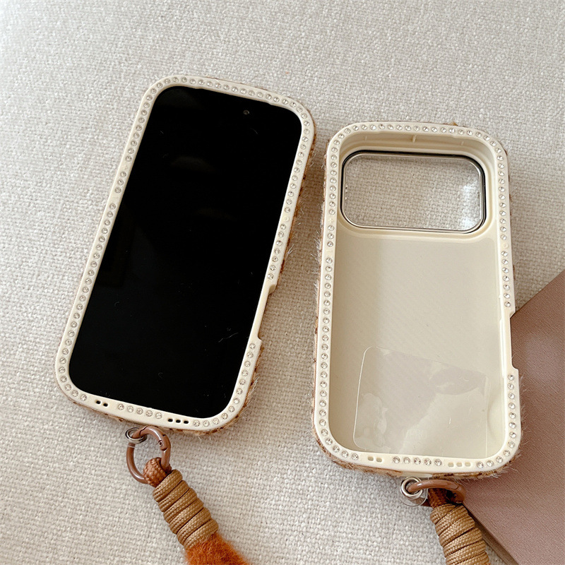 高級ダイヤモンドがちりばめられたヒョウ柄の豪華なプラッシュ携 - Phone Cases Luxury のレビューと価格