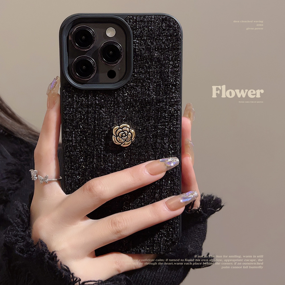 高級3Dゴールデンカメリアフラワー柄スマホケース iPhon - Phone Cases Luxury のレビューと価格