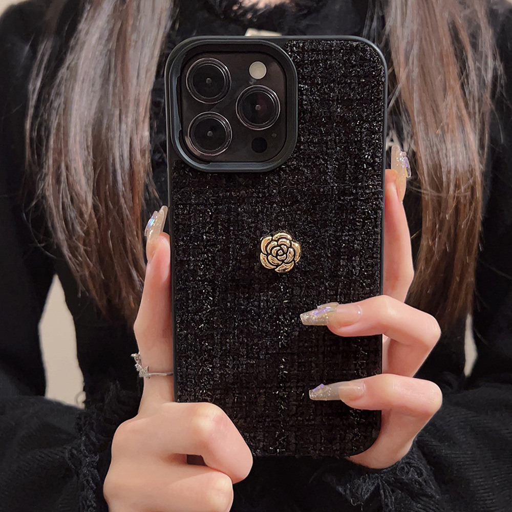 高級3Dゴールデンカメリアフラワー柄スマホケース iPhon - Phone Cases Luxury のレビューと価格