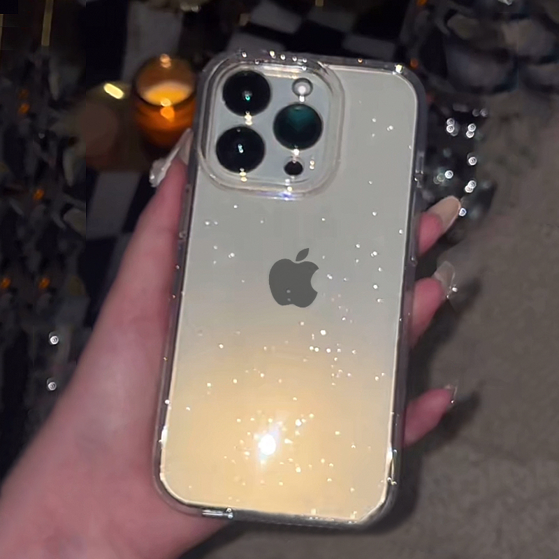 透明 シンプル グリッター iPhone 16 15 14  - Phone Cases Protective のレビューと価格