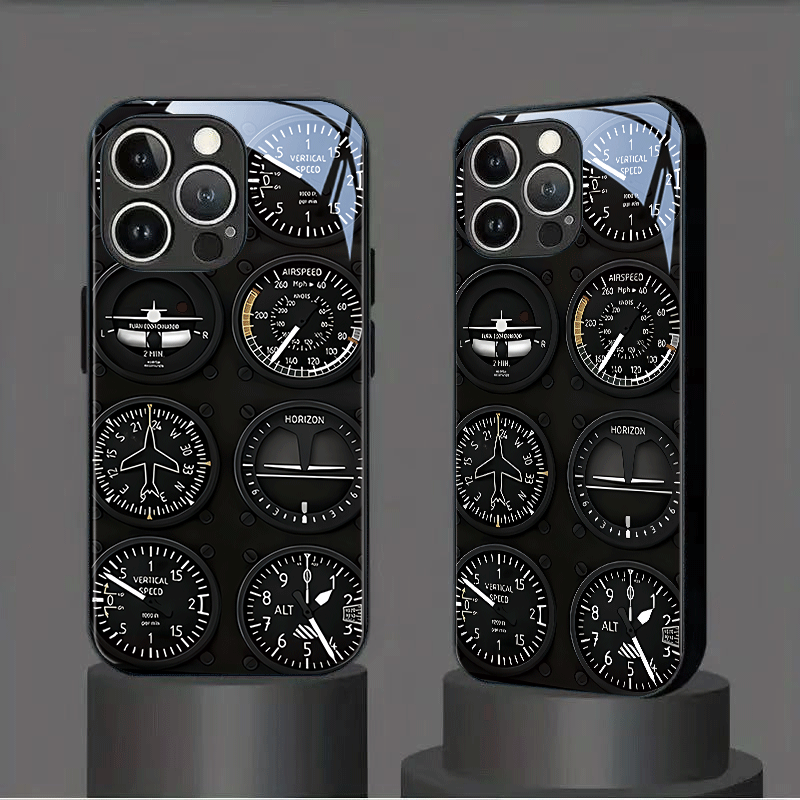 航空機器風強化ガラス製スマホケース iPhone 16 17 - Phone Cases Aviation のレビューと価格
