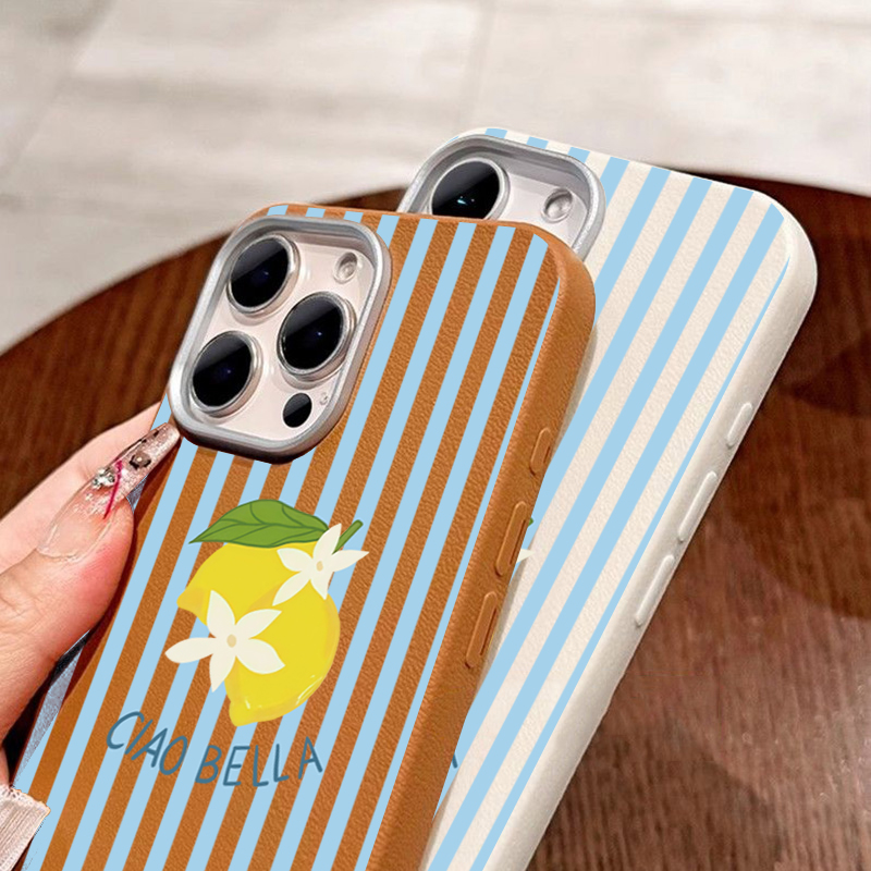 レモンストライプレトロデザイン Samsung Galaxy - Phone Cases Samsung S25 Fe のレビューと価格
