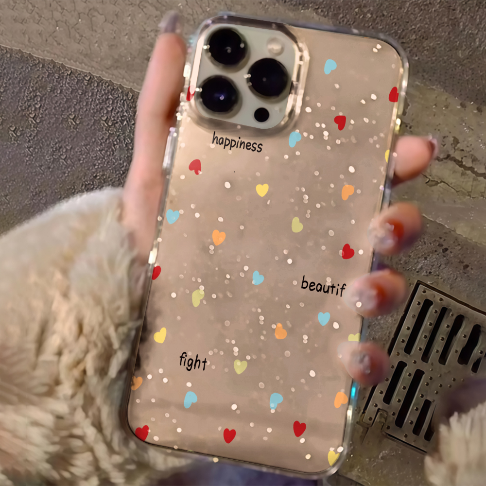 高級感のあるシンプルな水玉模様クリアグリッターフォンケース  - Phone Cases Luxury のレビューと価格