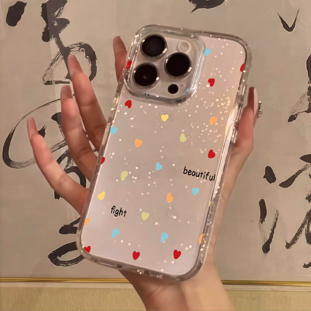 高級感のあるシンプルな水玉模様クリアグリッターフォンケース  - Phone Cases Luxury のレビューと価格