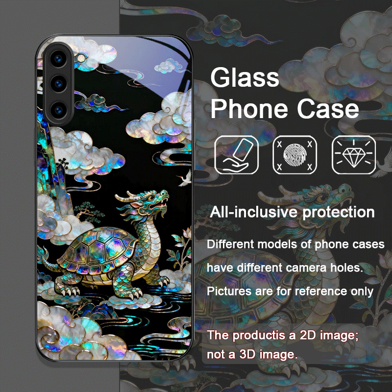 スタイリッシュな虎龍大理石模様プリント強化ガラス製スマホケー - Phone Cases Samsung S25 Fe のレビューと価格