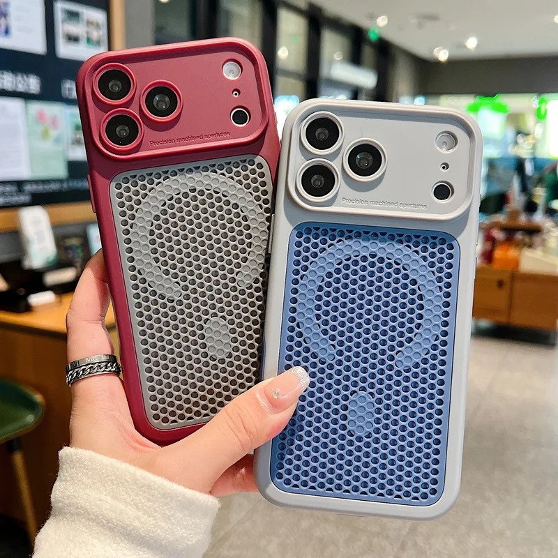 放熱メッシュ通気性磁気電話ケース iPhone 17 16  - Heat Dissipation Case のレビューと価格