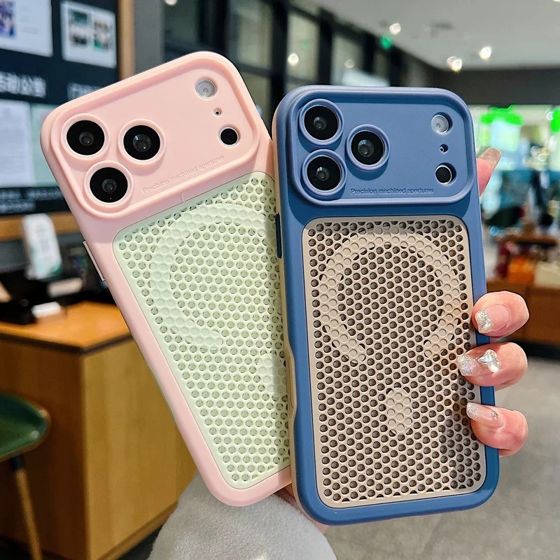放熱メッシュ通気性磁気電話ケース iPhone 17 16  - Heat Dissipation Case のレビューと価格