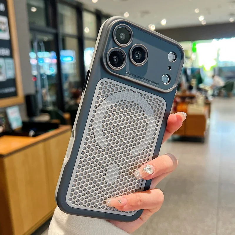 放熱メッシュ通気性磁気電話ケース iPhone 17 16  - Heat Dissipation Case のレビューと価格