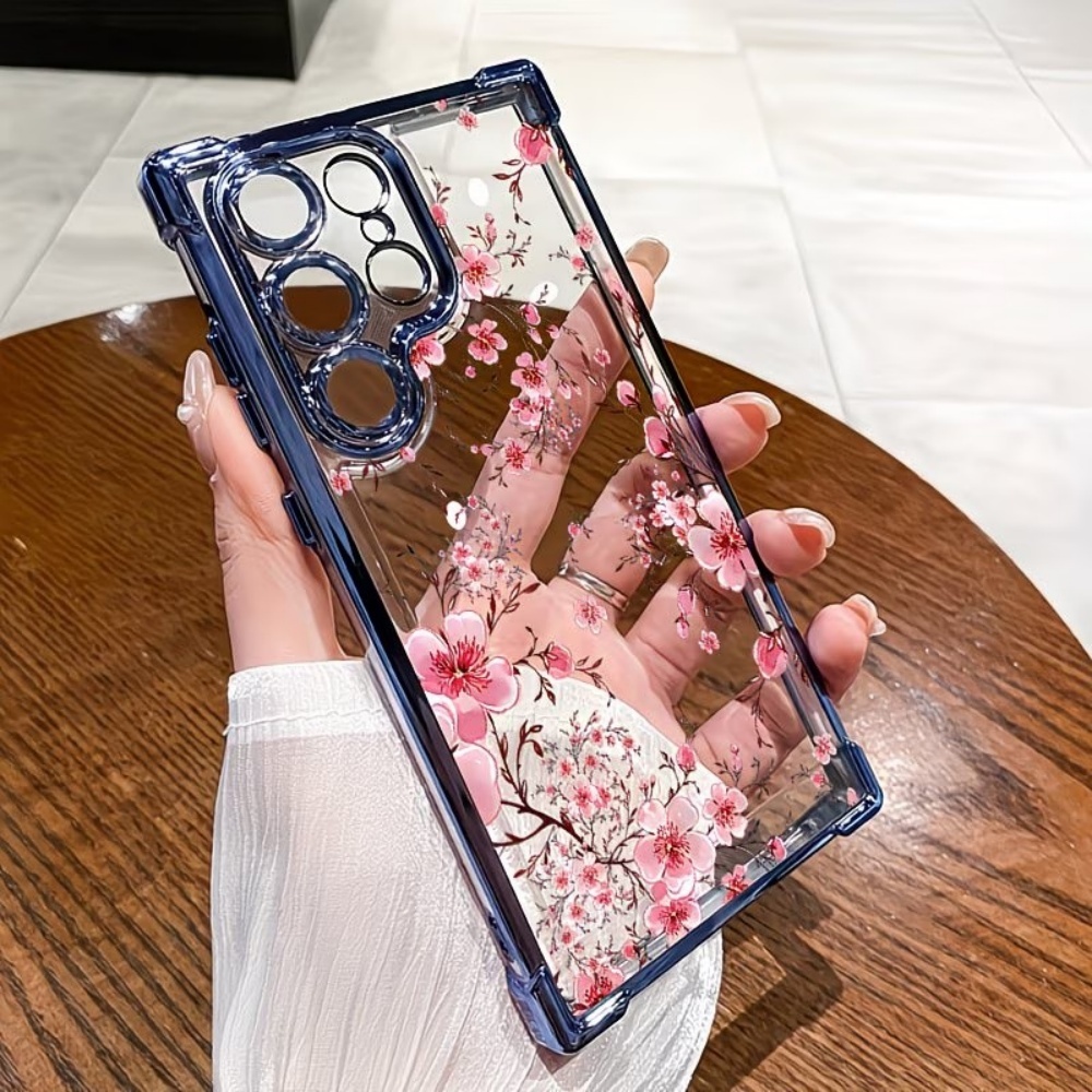 桜の花柄電気メッキ四隅耐衝撃スマホケース Samsung G - Phone Cases For Samsung S22 のレビューと価格