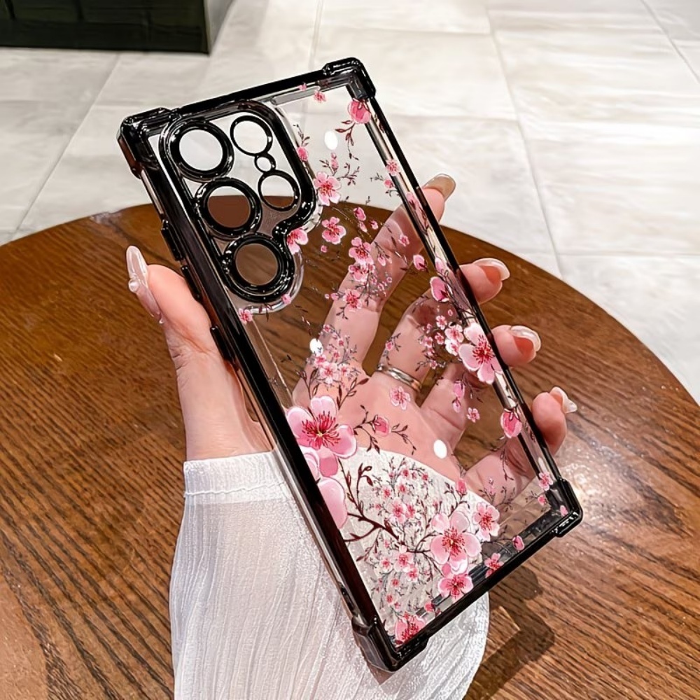 桜の花柄電気メッキ四隅耐衝撃スマホケース Samsung G - Phone Cases For Samsung S22 のレビューと価格