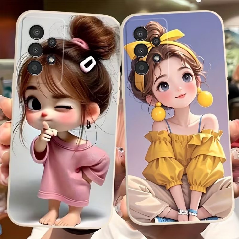 かわいい漫画の女の子柄デザインのスマホケース、Samsung - Phone Cases Samsung S25 Fe のレビューと価格