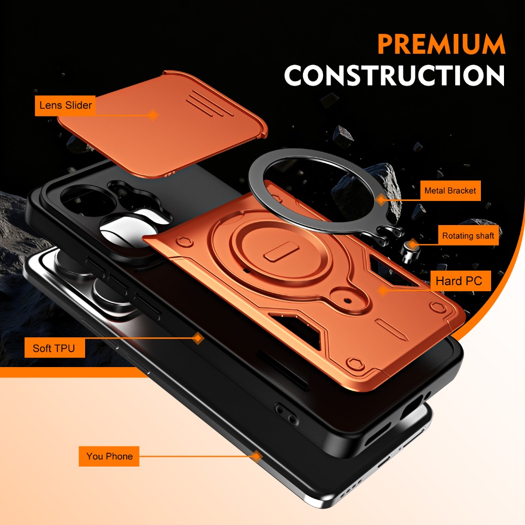 耐衝撃アーマーケース スライド式カメラカバー付き 360度保 - Phone Cases Realme のレビューと価格